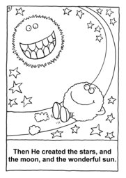 09_Colouring_Creation: Art and craft; Bible story; BW; Coloring; Colouring