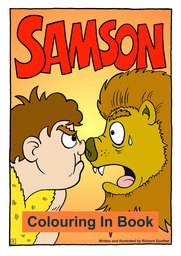 01_Colouring_Samson: Art and craft; Art and craft book; Bible story; Colour; Coloring; Colouring; Line Art