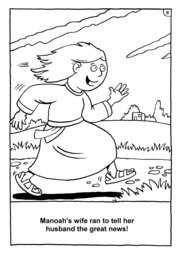 04_Colouring_Samson: Art and craft; Art and craft book; Bible story; BW; Coloring; Colouring; Line Art