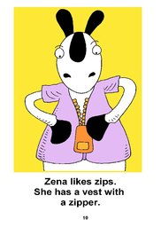 10_Zena_Zebra: Alphabet; Animals; Colour; Reading books