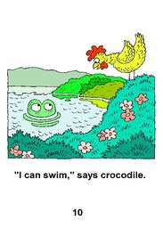 10_Hen_Crocodile: Animals; Colour; Grammar; Reading books