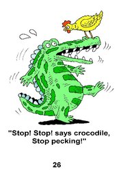 26_Hen_Crocodile: Animals; Colour; Grammar; Reading books