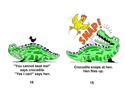 42_Hen_Crocodile: Animals; Colour; Grammar; Reading books