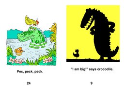 45_Hen_Crocodile: Animals; Colour; Grammar; Reading books