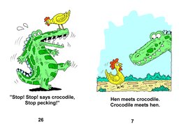 46_Hen_Crocodile: Animals; Colour; Grammar; Reading books