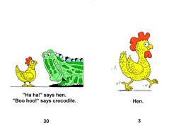 48_Hen_Crocodile: Animals; Colour; Grammar; Reading books