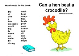 49_Hen_Crocodile: Animals; Colour; Grammar; Reading books