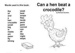 66_Hen_Crocodile: Animals; BW; Grammar; Reading books