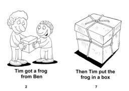 06_Level_2_1_Tim's_Frog: BW; Reading books